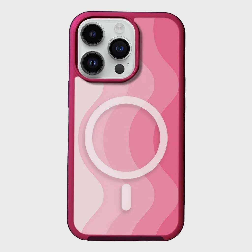 MagSafe iPhone 13 Pro Max Pink Wave Case