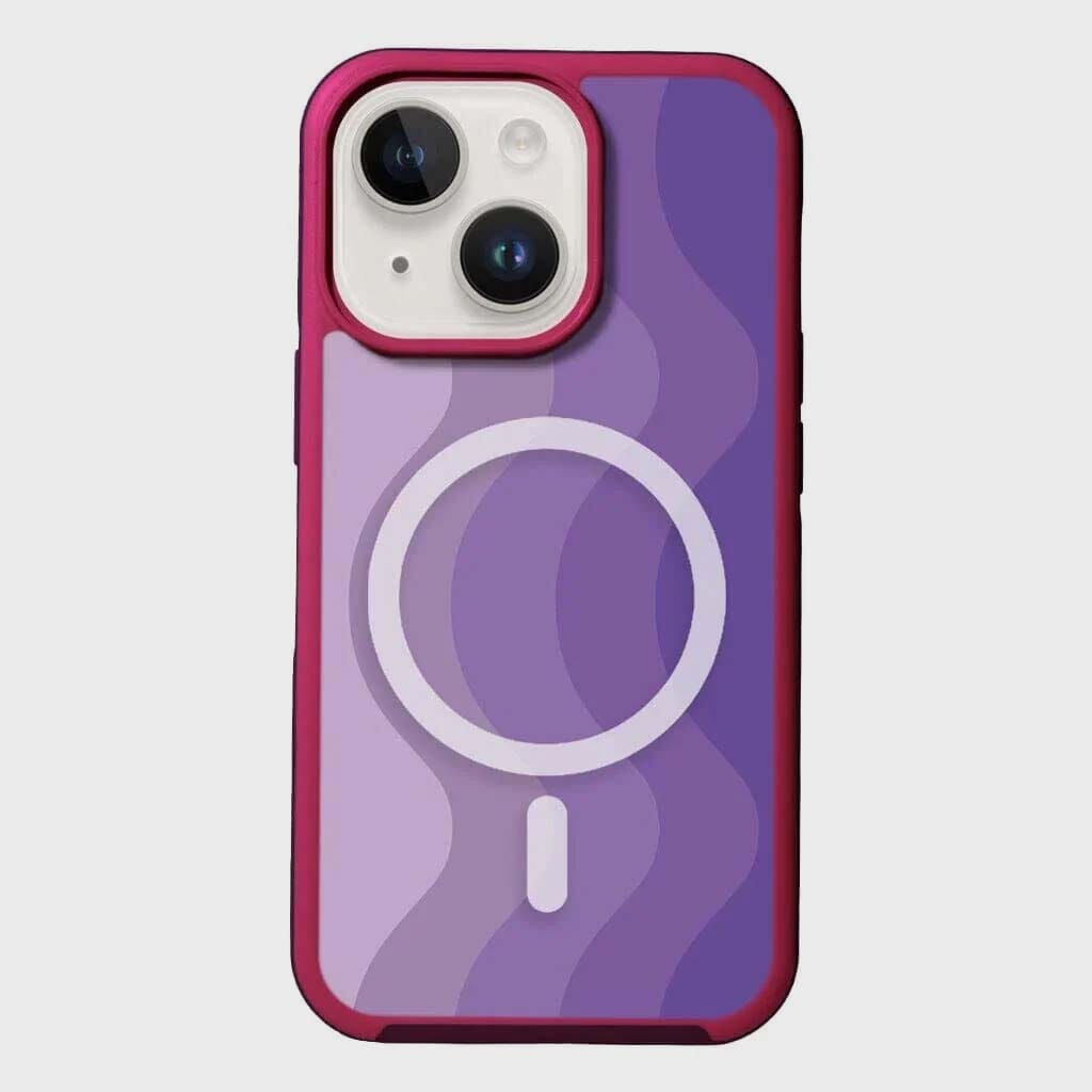 MagSafe iPhone 14 Plus Purple Wave Case