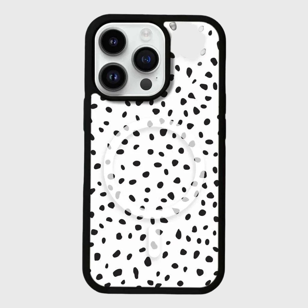 MagSafe iPhone 13 Pro Max White Polka Dots Case