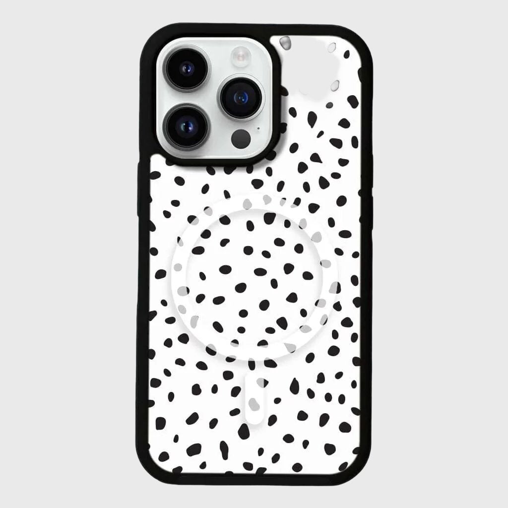 MagSafe iPhone 13 Pro White Polka Dots Case