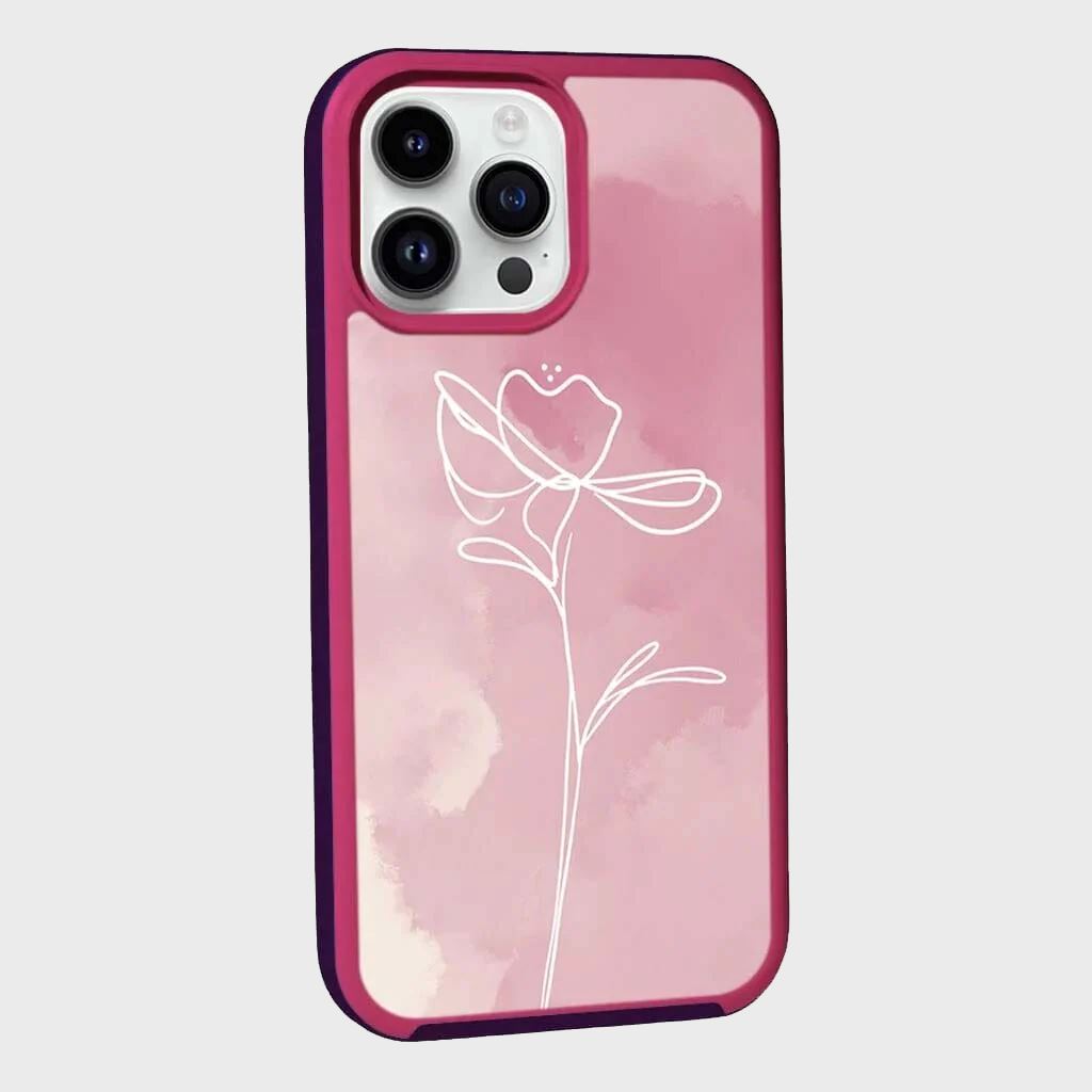 MagSafe iPhone 14 Pro Pink Flower Case