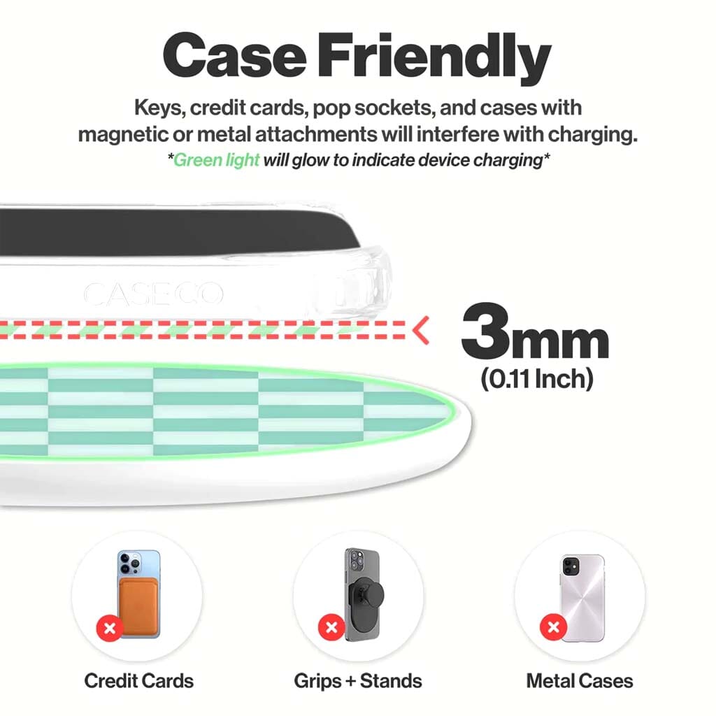 Green Checkerboard Pattern - Wireless Charging Pad