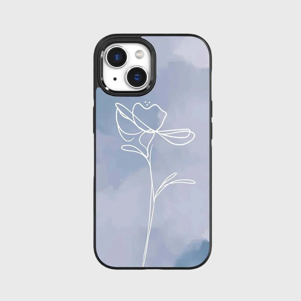 iPhone 15 Case With MagSafe - Blue Flower