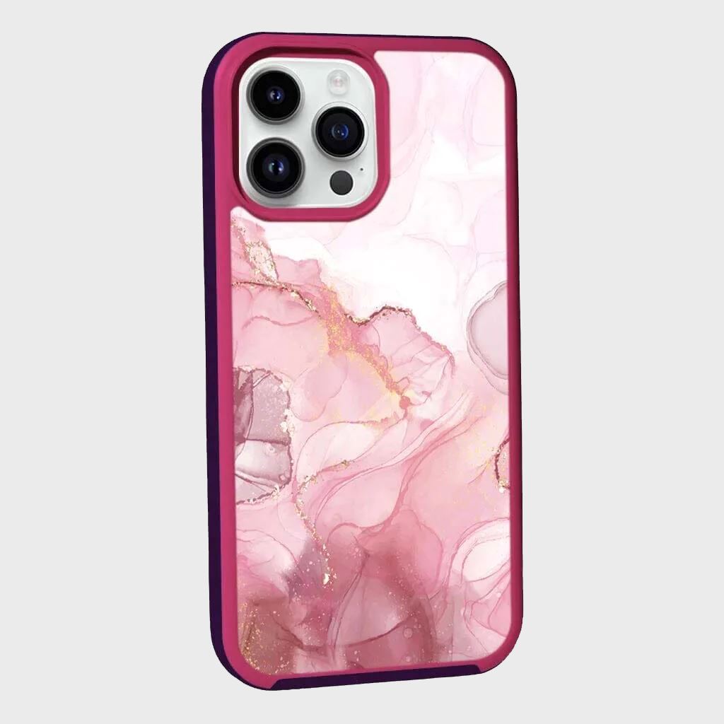 MagSafe iPhone 14 Pro Pink Marble Case