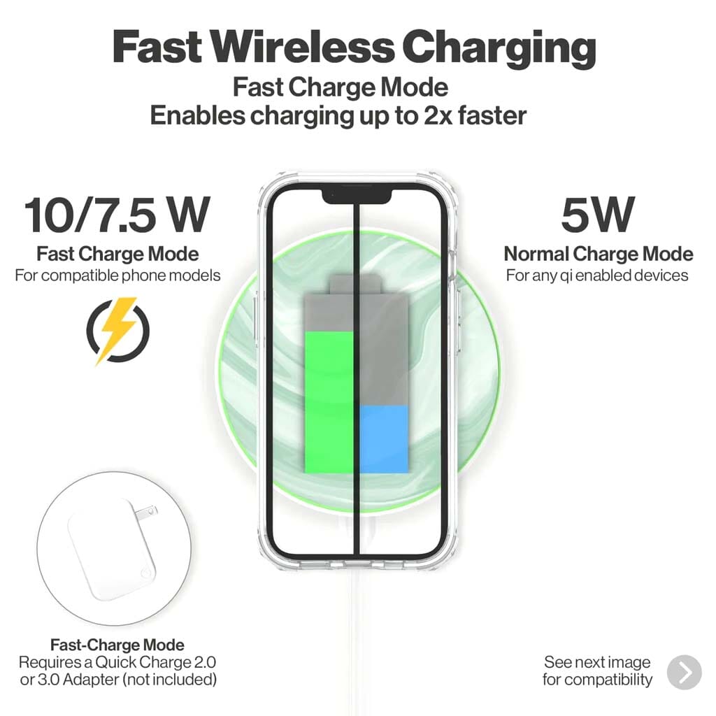 Green Swirl Pattern - Wireless Charging Pad