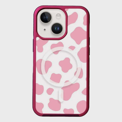 MagSafe iPhone 13 Pink Cow Print Case