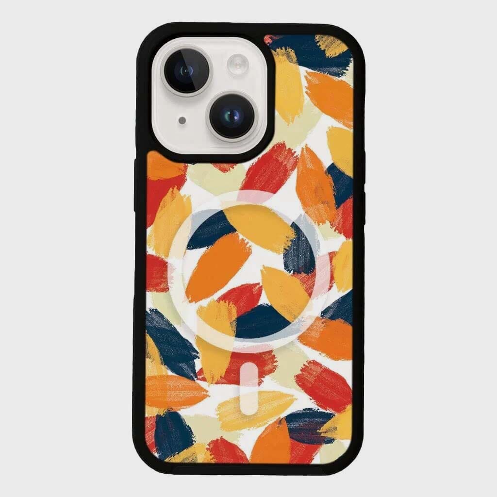 MagSafe iPhone 14 Orange Abstract Case