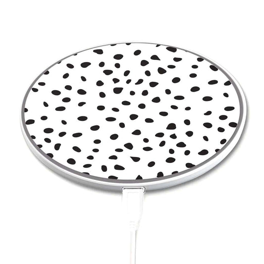 White Polka Dots Pattern - Wireless Charging Pad