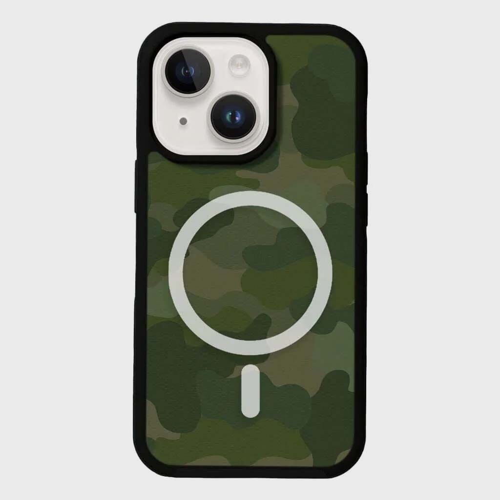 MagSafe iPhone 14 Green Camo Case