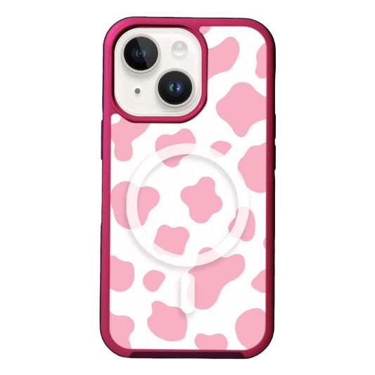 MagSafe iPhone 13 Pink Cow Print Case