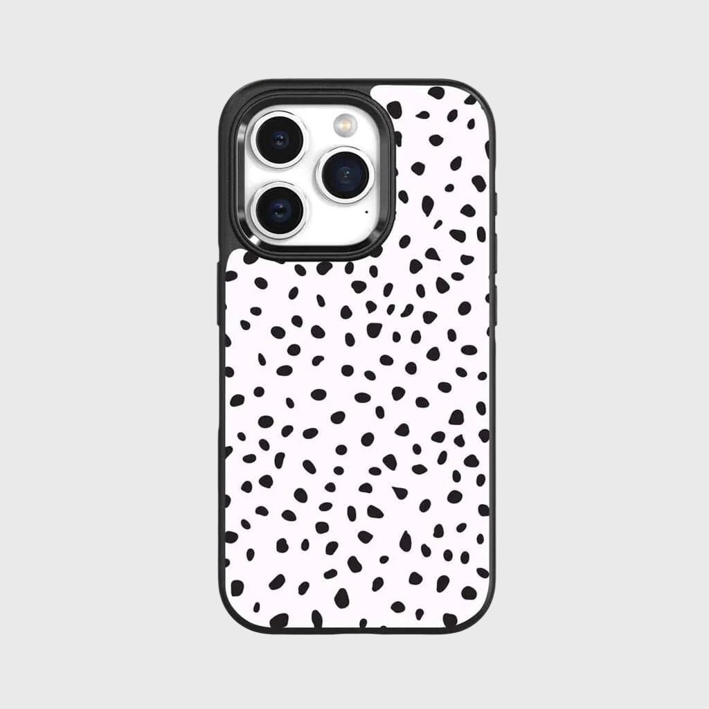 iPhone 15 Pro Case With MagSafe - White Polka