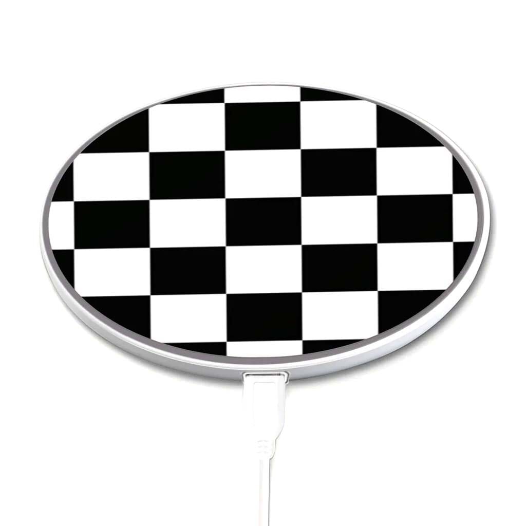 Black Checkerboard Pattern - Wireless Charging Pad