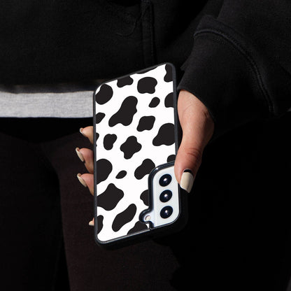 Black Cow Print Samsung Galaxy S22 Plus Case