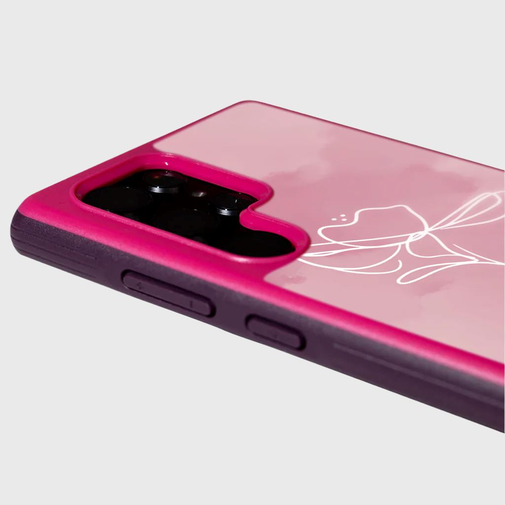 Pink Flower Samsung Galaxy S22 Ultra Case