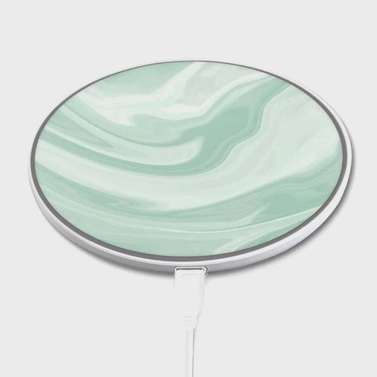 Green Swirl Pattern - Wireless Charging Pad