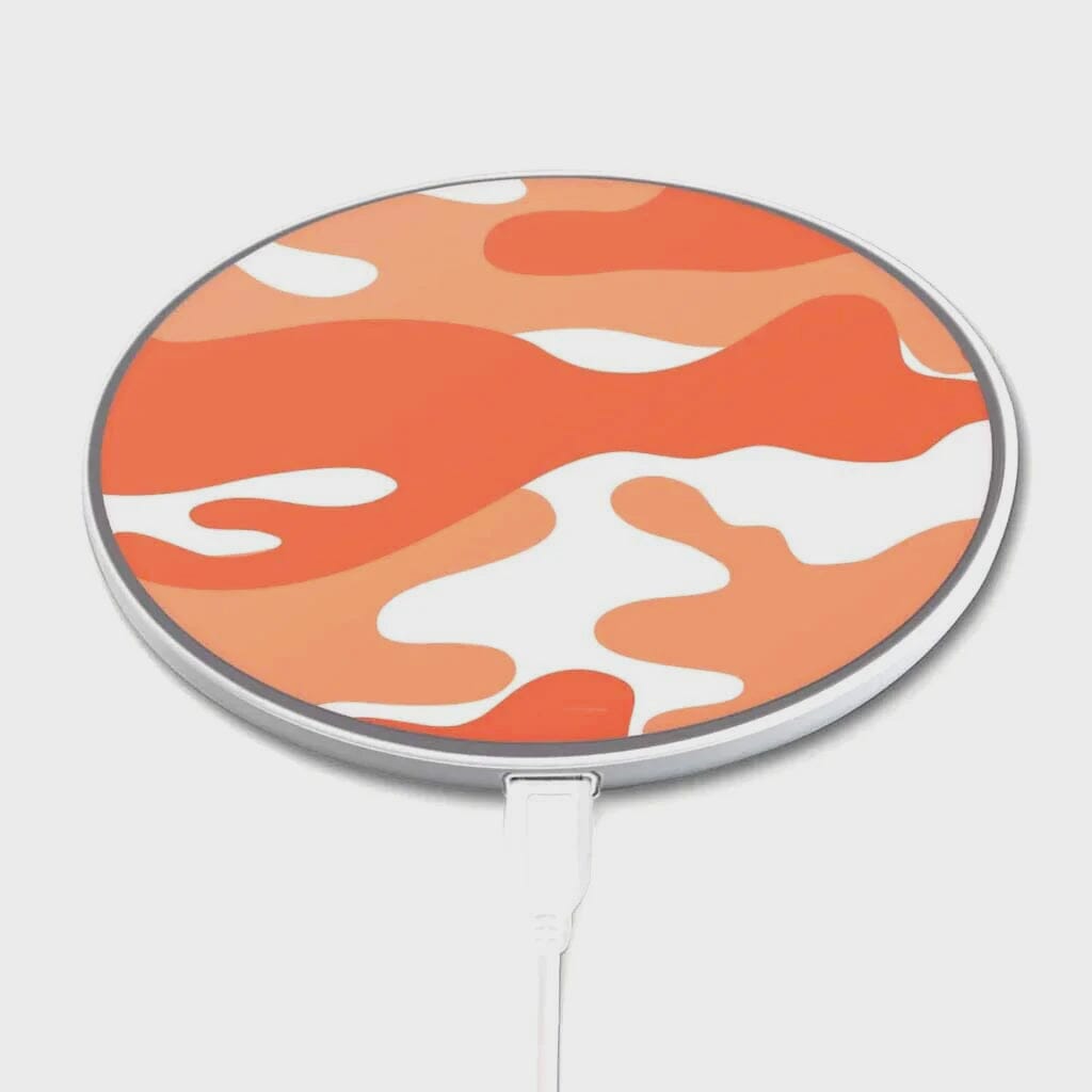 Orange Camo - Wireless Charging Pad