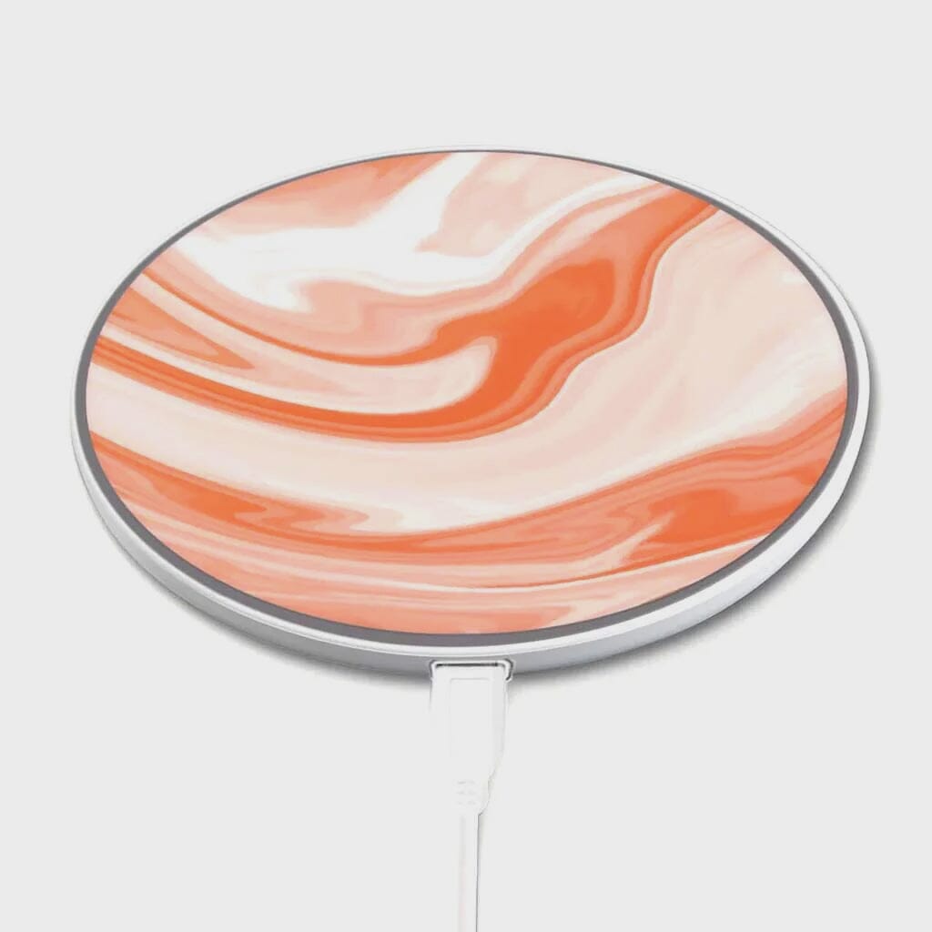 Orange Swirl Pattern - Wireless Charging Pad