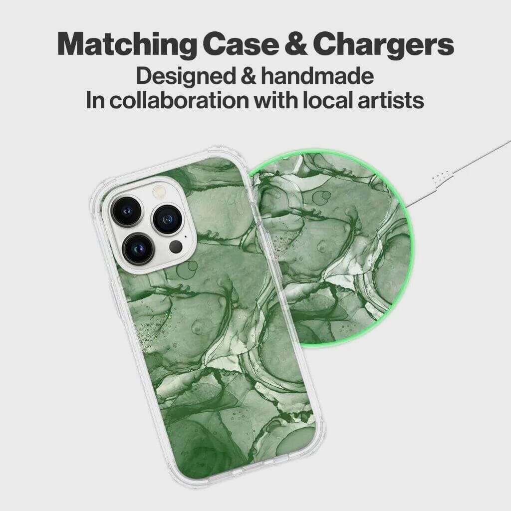 Green Marble - Wireless Charging Pad