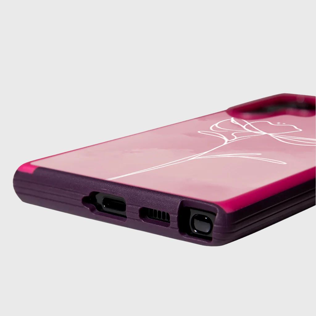 Pink Flower Samsung Galaxy S22 Ultra Case