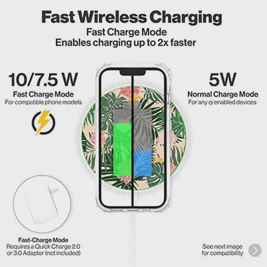 Wild Flower Design - Wireless Charging Pad