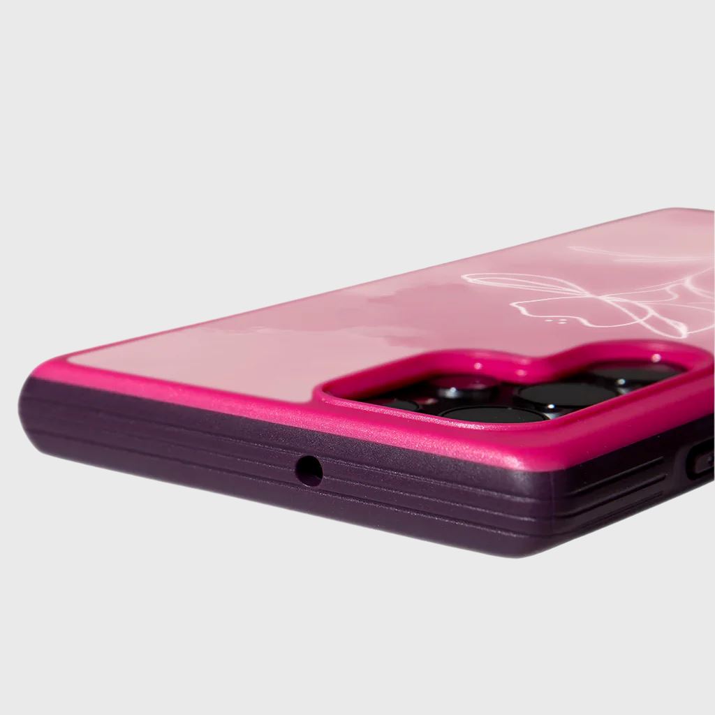 Pink Flower Samsung Galaxy S22 Ultra Case