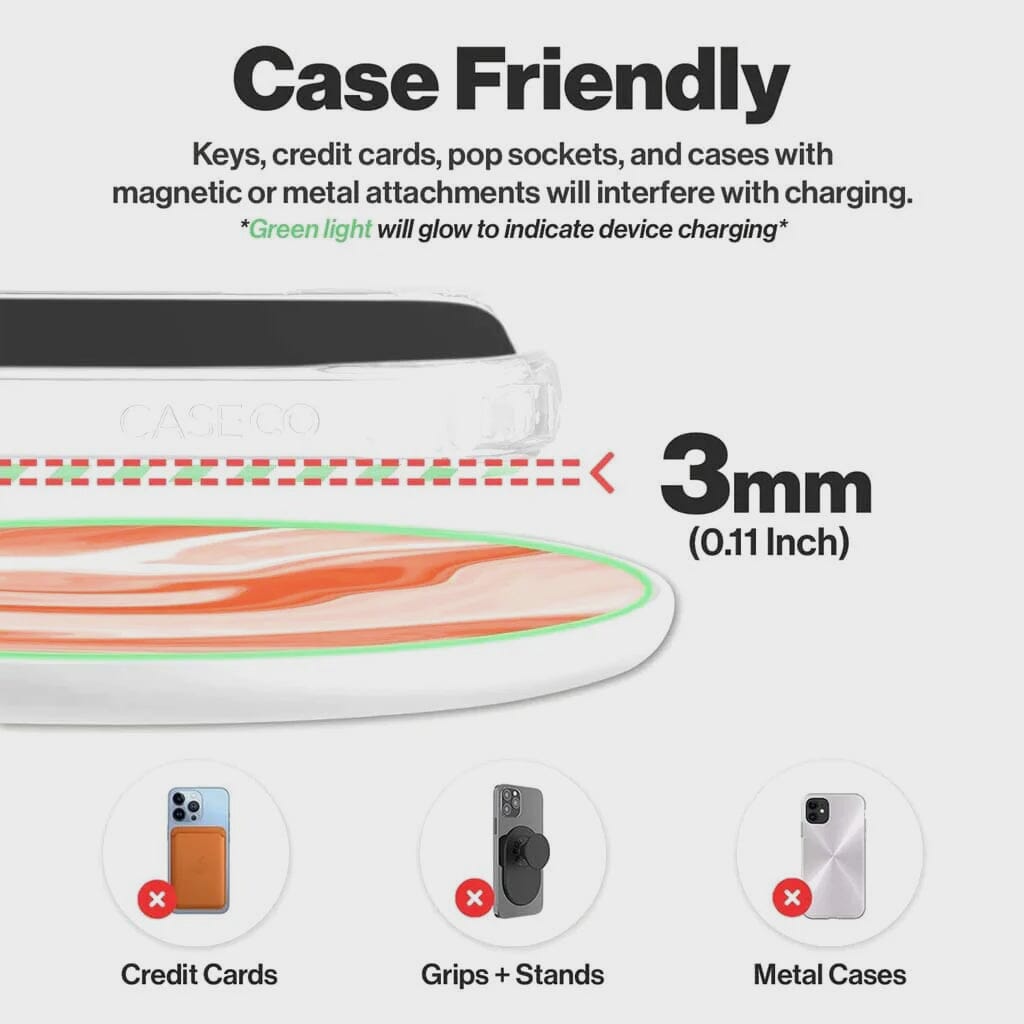 Orange Swirl Pattern - Wireless Charging Pad