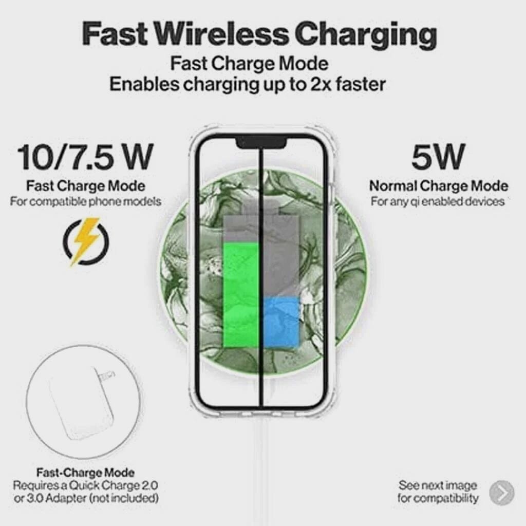 Green Marble - Wireless Charging Pad