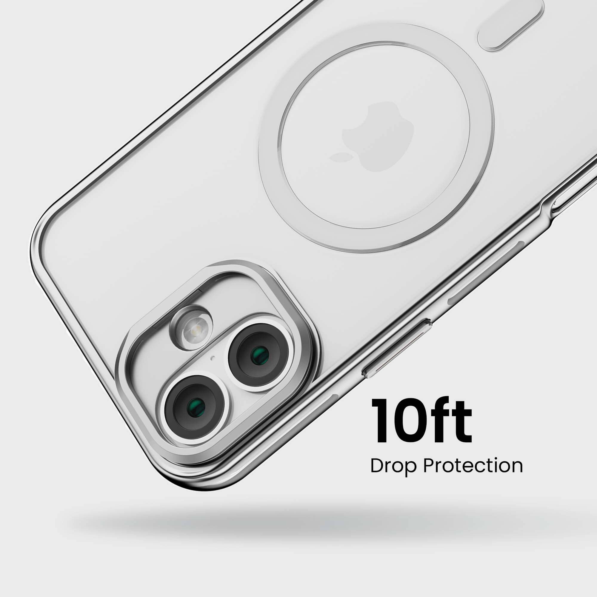 iPhone 16 Anti Yellow Clear Case with Camera Kickstand