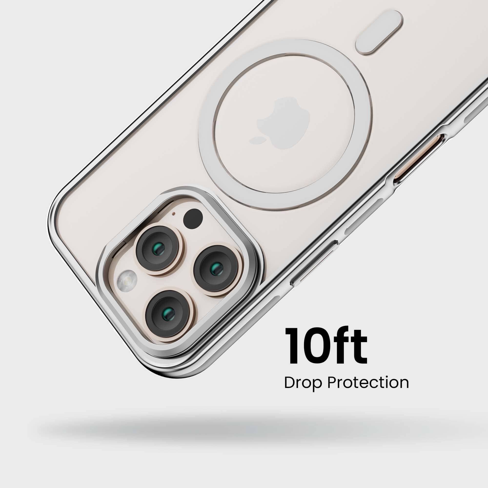 iPhone 16 Pro Max Anti Yellow Clear Case with Camera Kickstand