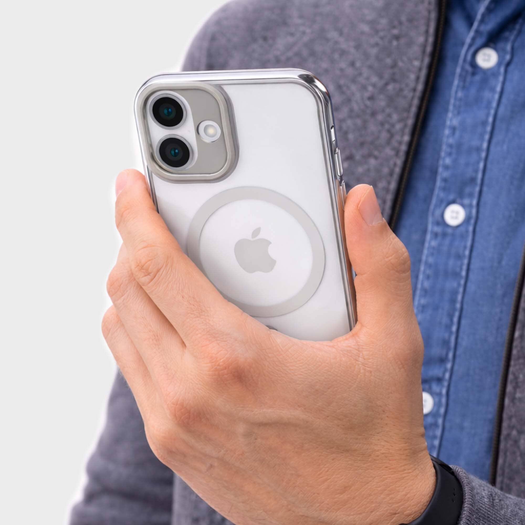 iPhone 16 Anti Yellow Clear Case with Camera Kickstand