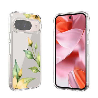 Google Pixel 9 Yellow Wildflower Clear Case