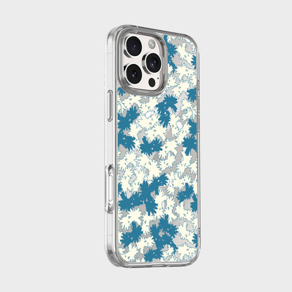 iPhone 16 Pro Clear Case - Blue Dandelion Design
