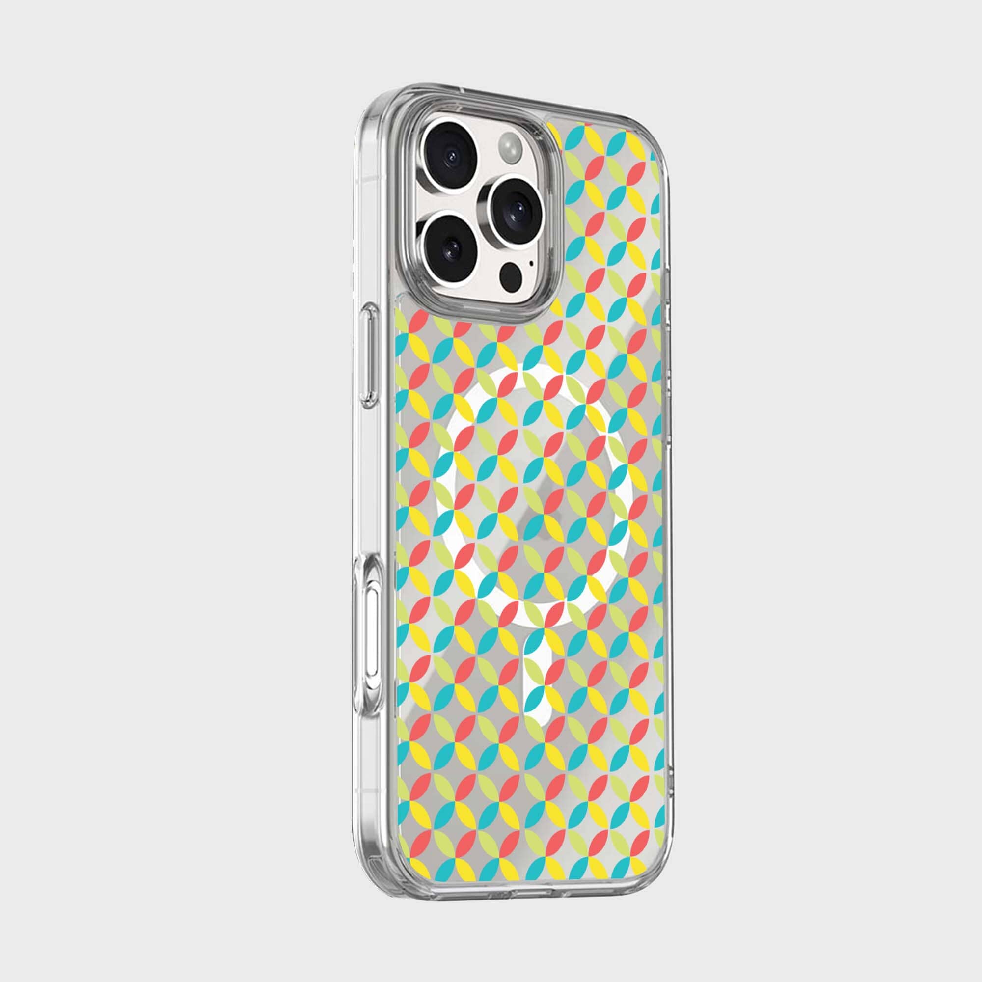 iPhone 16 Pro Max Clear Case - Yellow Celestial Petal Design