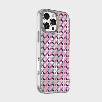 iPhone 16 Pro Max Clear Case - Pink Celestial Petal Design