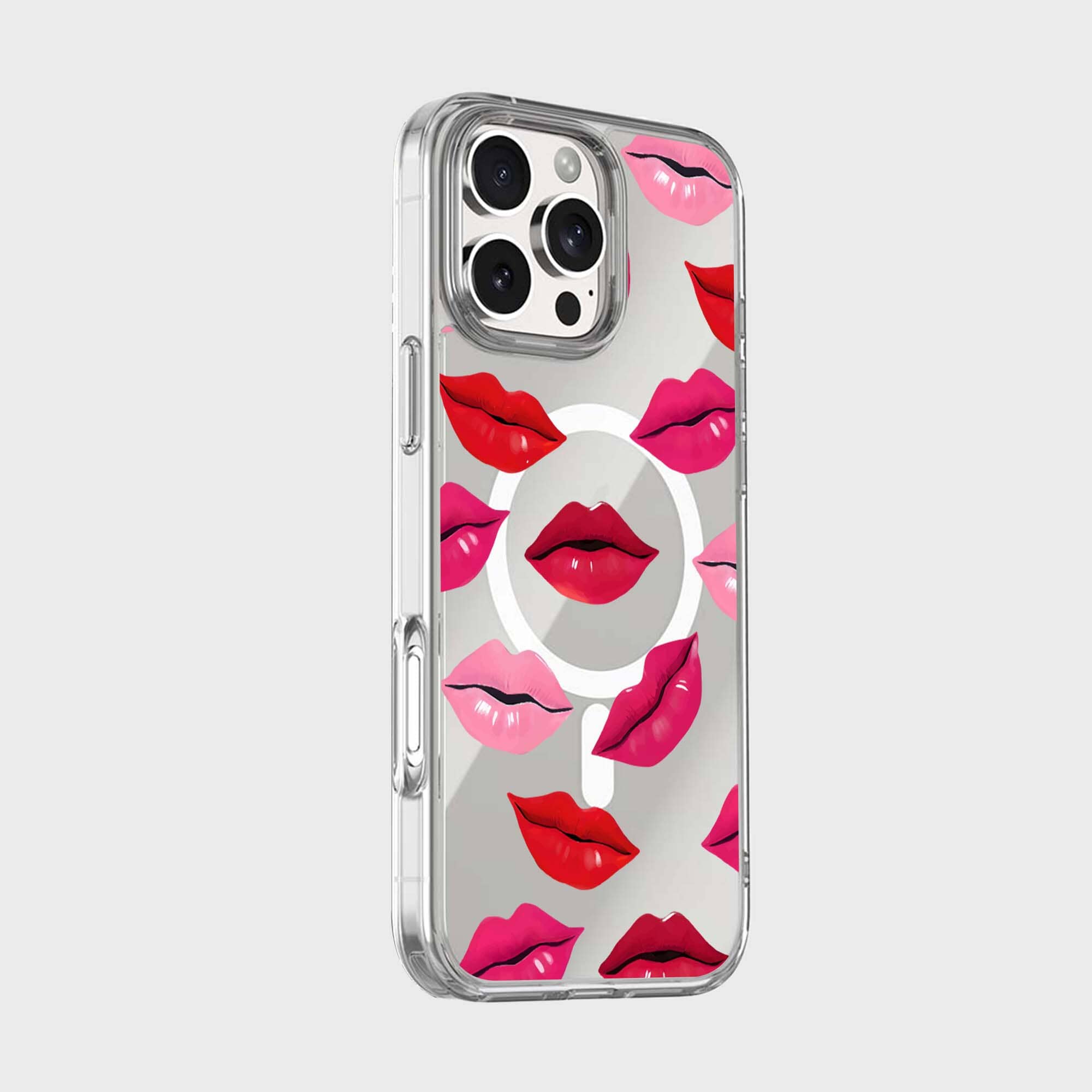 MagSafe iPhone 16 Pro Max Lips Design Clear Case