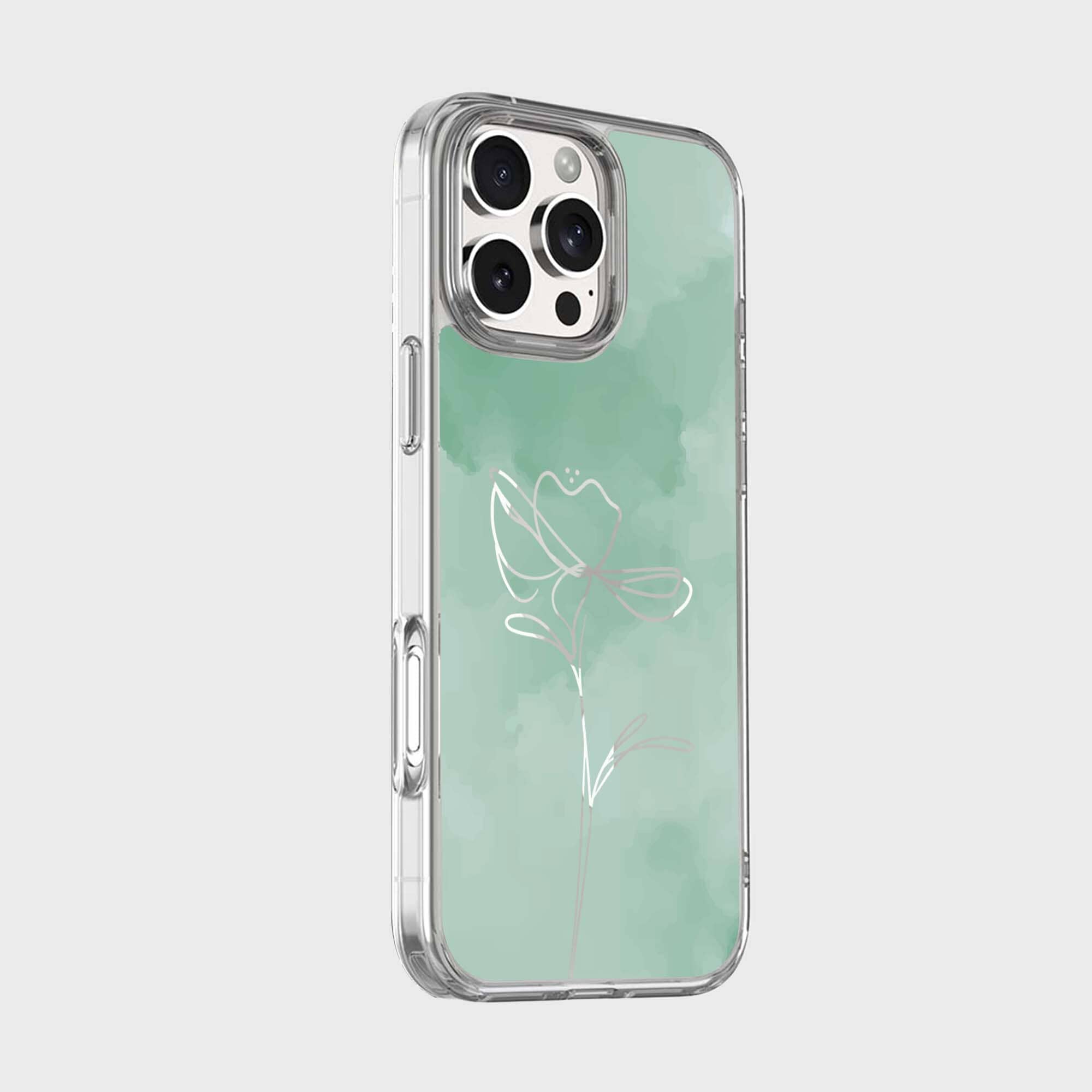 iPhone 16 Pro Max Case with MagSafe – Green Flower | 10‑ft Drop