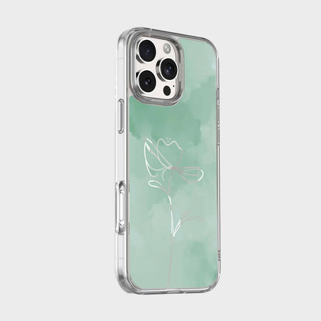 iPhone 16 Pro Max Case with MagSafe – Green Flower | 10‑ft Drop