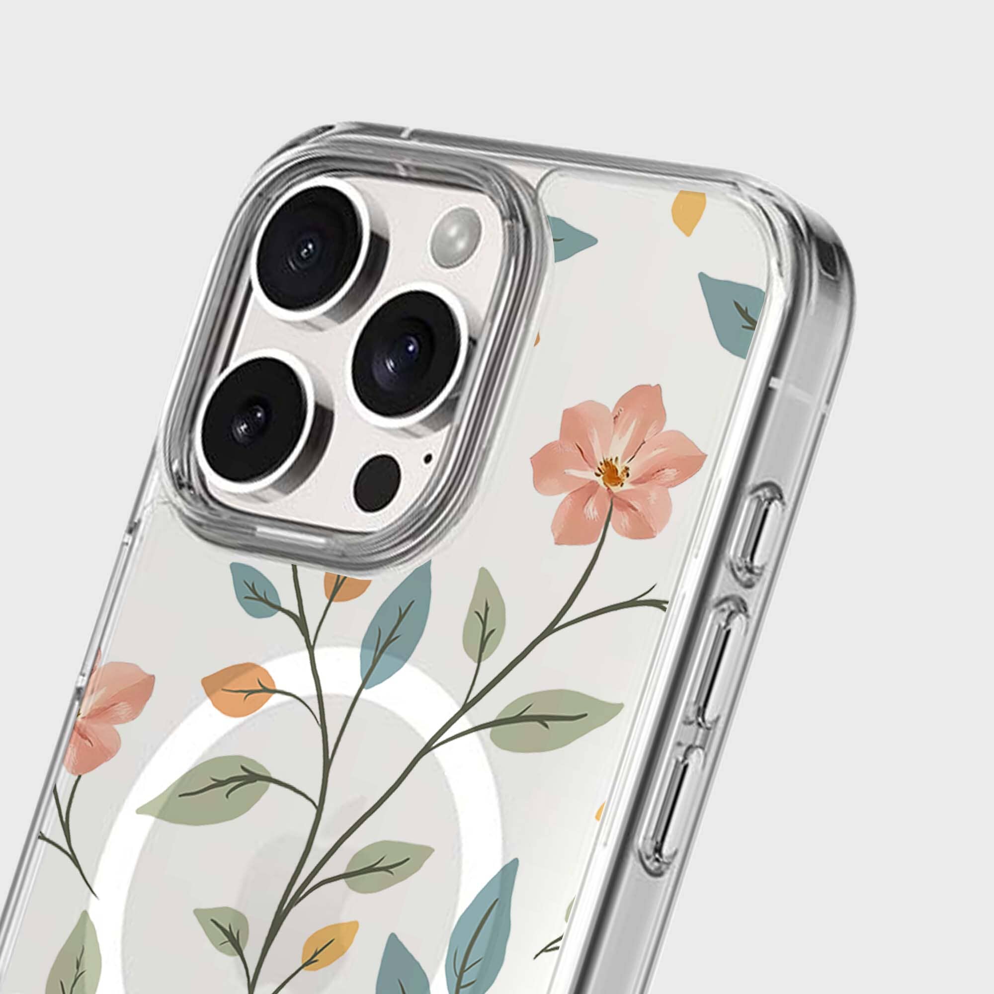 MagSafe iPhone 16 Pro Max Easter Floral Clear Case