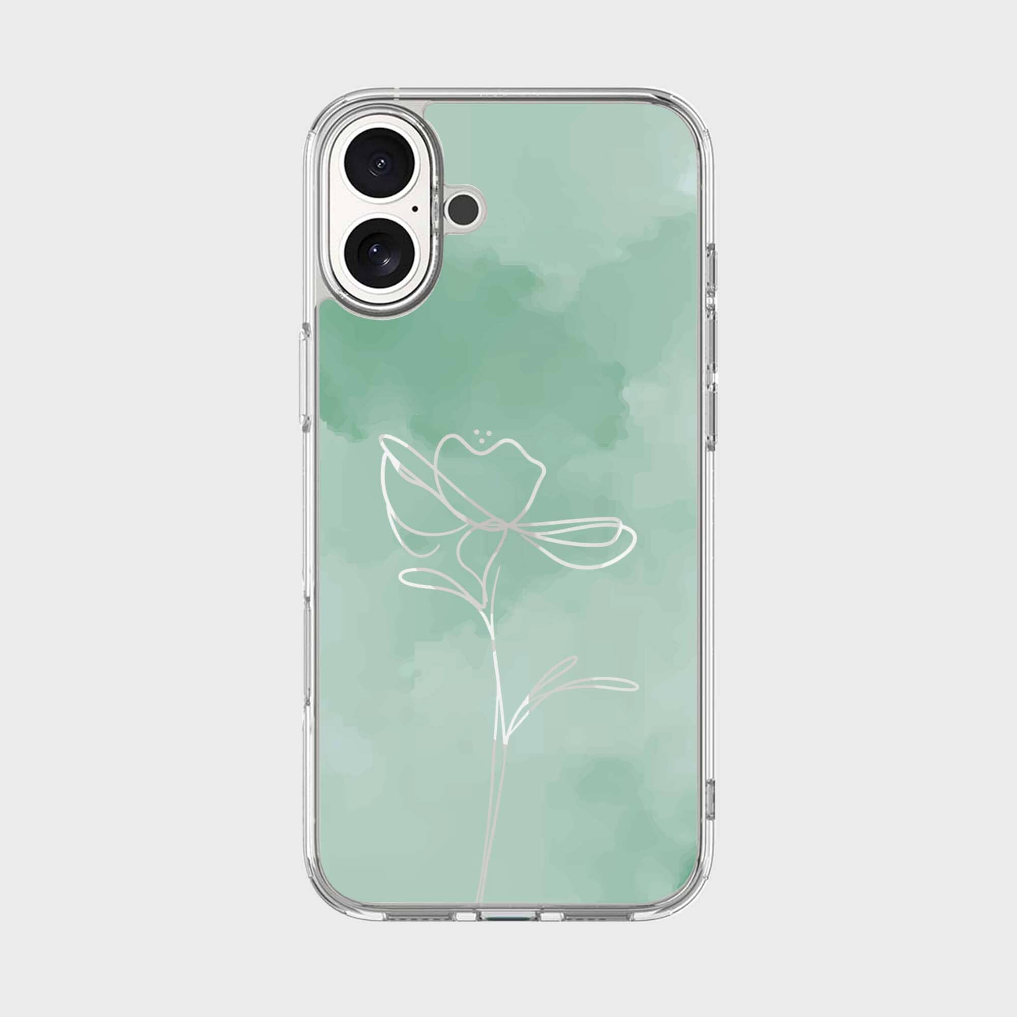 iPhone 16 Case With MagSafe - Green Flower