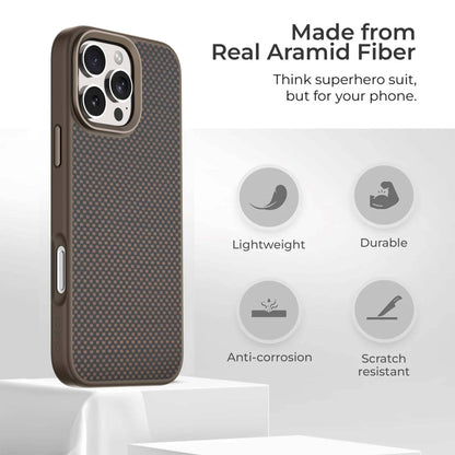 iPhone 16 Aramid Fiber Weave Pattern Case