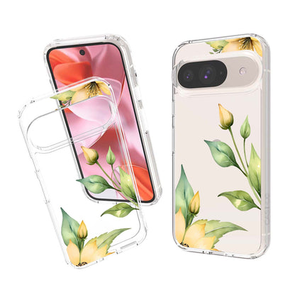 Google Pixel 9 Yellow Wildflower Clear Case