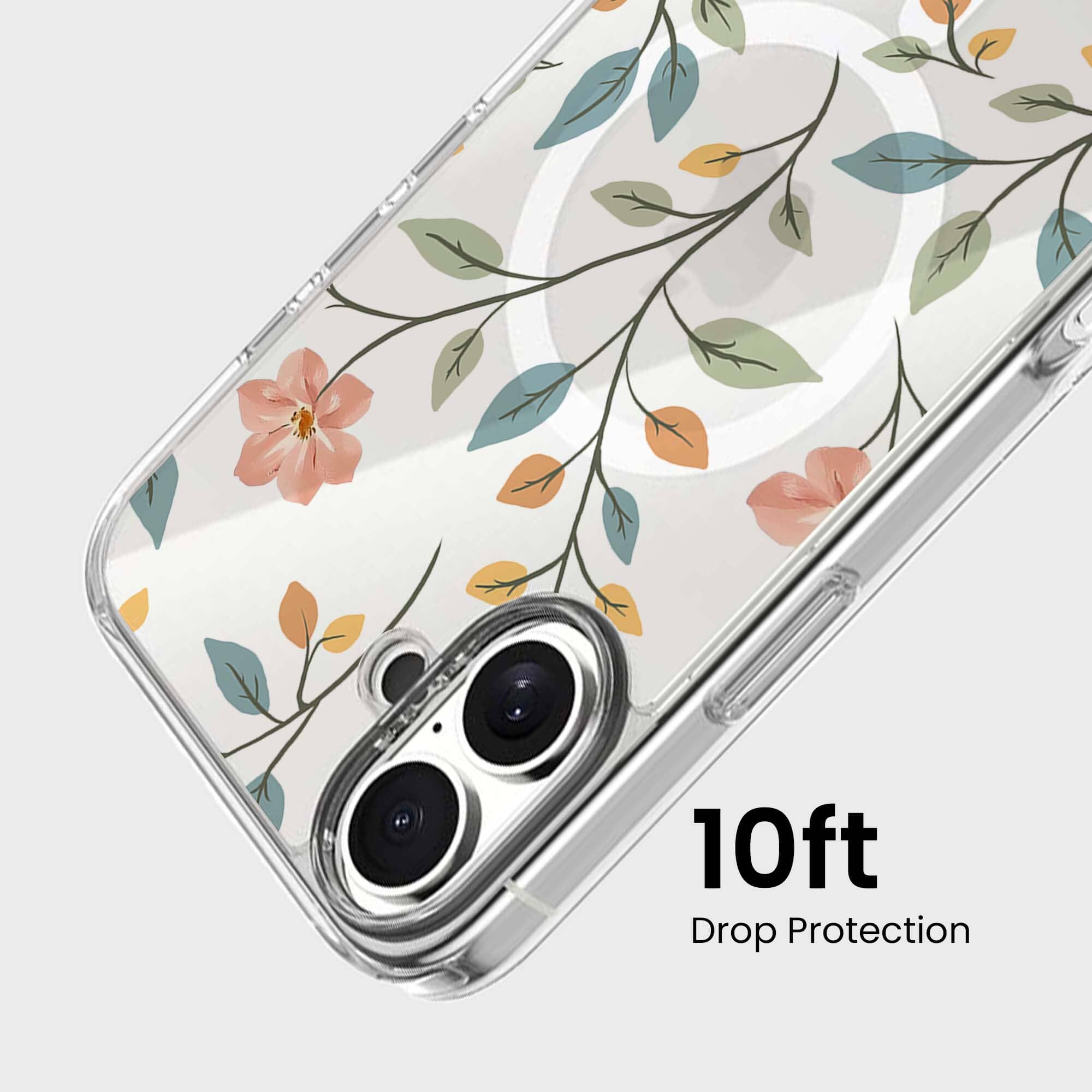MagSafe iPhone 16 Easter Floral Clear Case