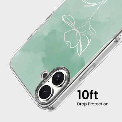 iPhone 16 Case With MagSafe - Green Flower