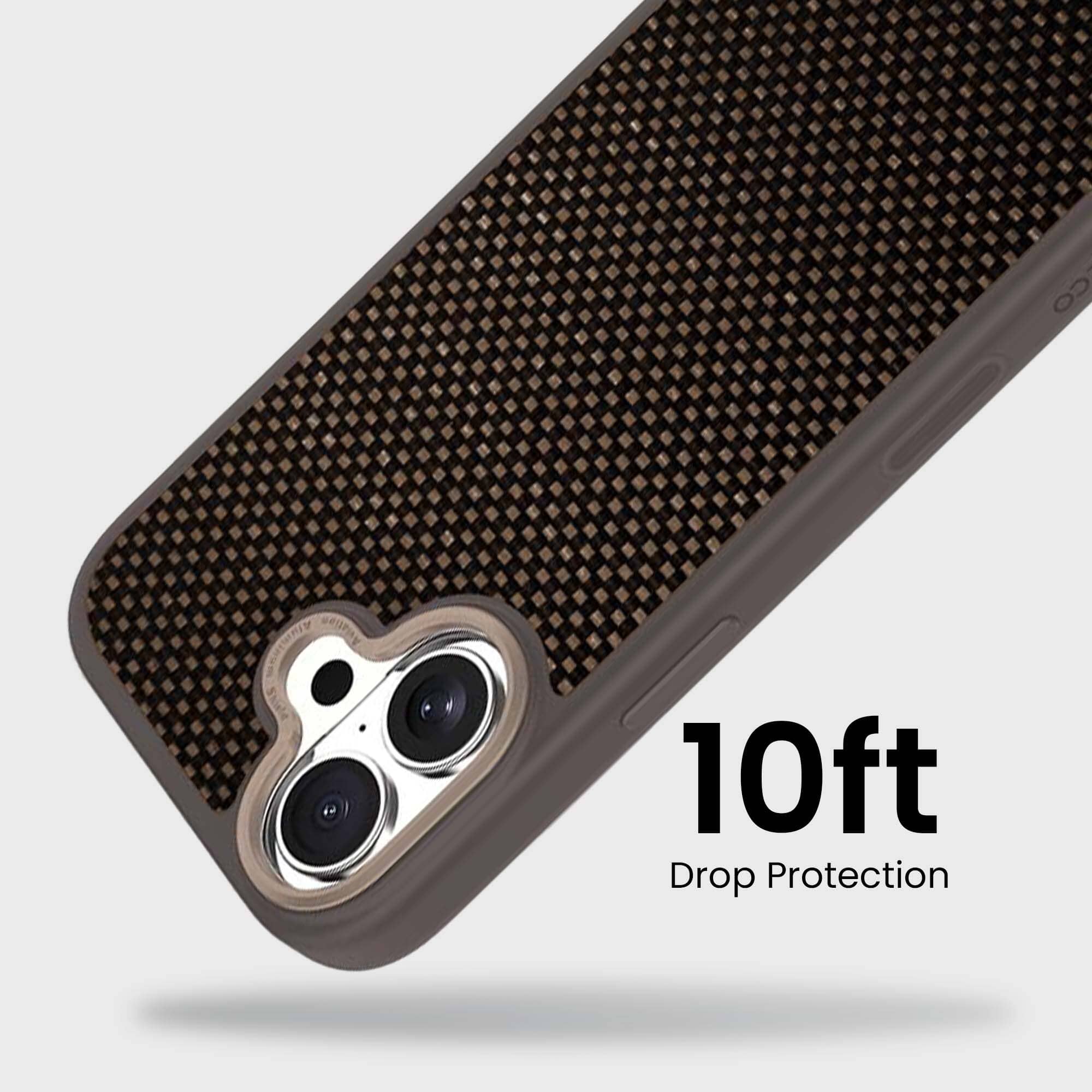 iPhone 16 Aramid Fiber Weave Pattern Case