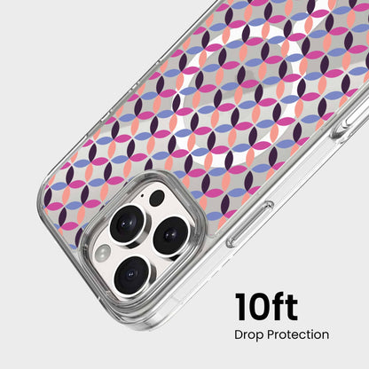 iPhone 16 Pro Max Clear Case - Pink Celestial Petal Design