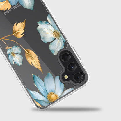 Samsung Galaxy A16 Blue Wildflower Clear Case – Caseco Inc Samsung Galaxy A16 Blue Wildflower Clear Case – Caseco Inc