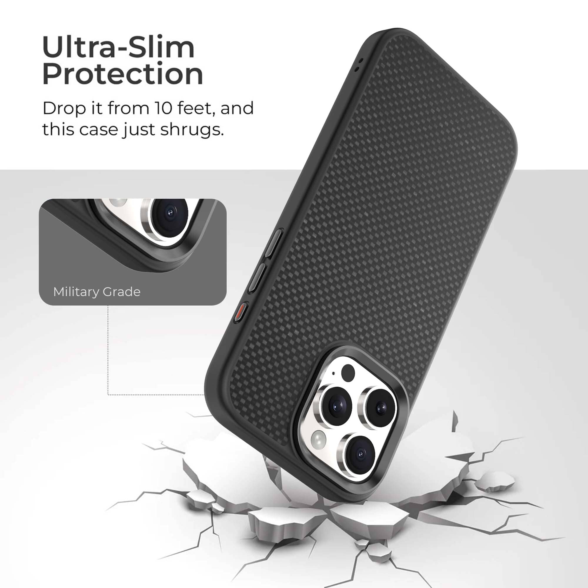 iPhone 16 Aramid Fiber Weave Pattern Case