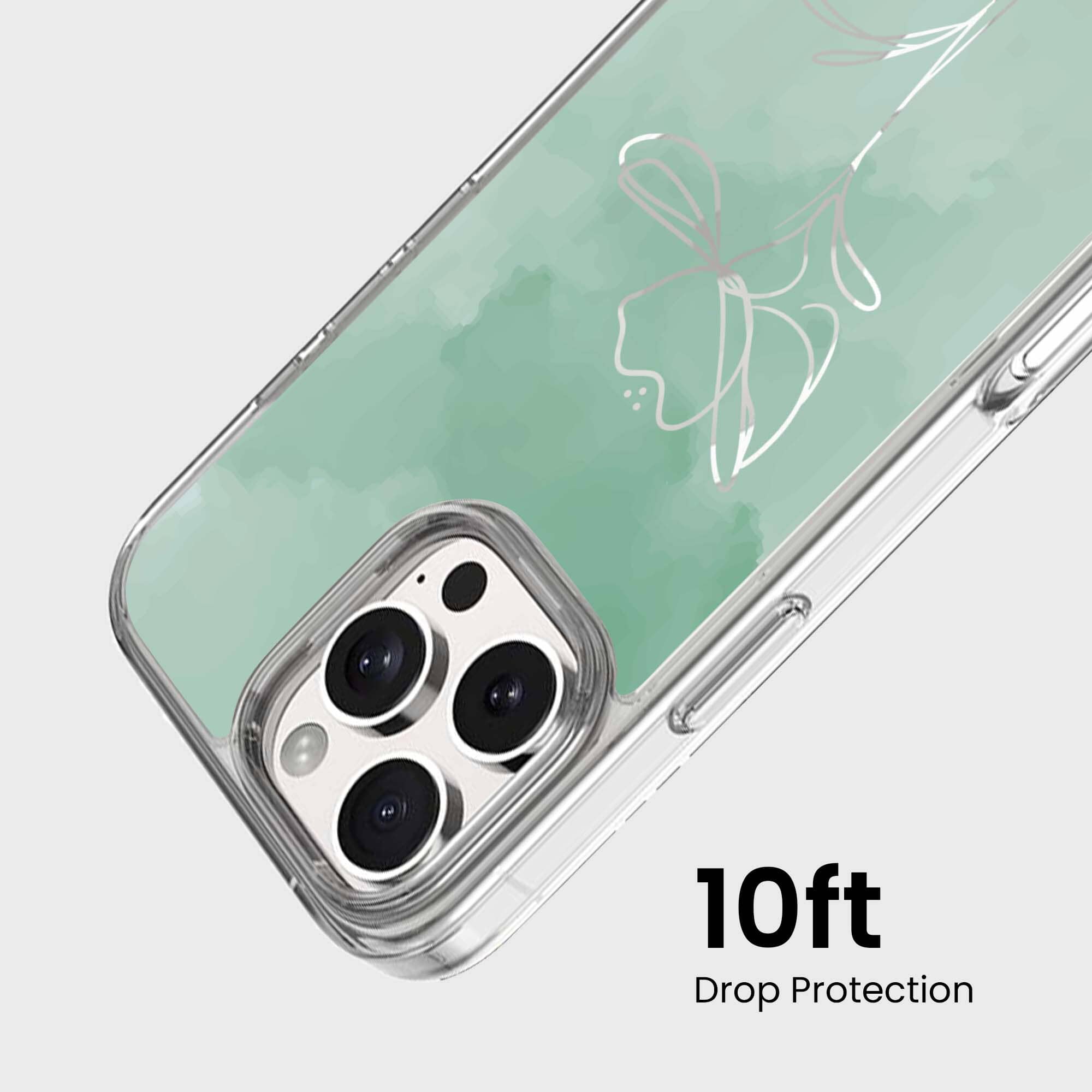 iPhone 16 Pro Max Case with MagSafe – Green Flower | 10‑ft Drop