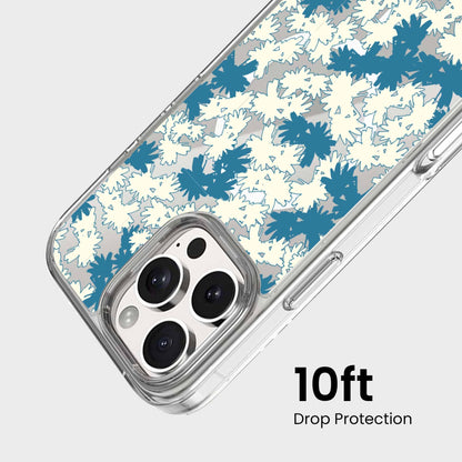 iPhone 16 Pro Clear Case - Blue Dandelion Design