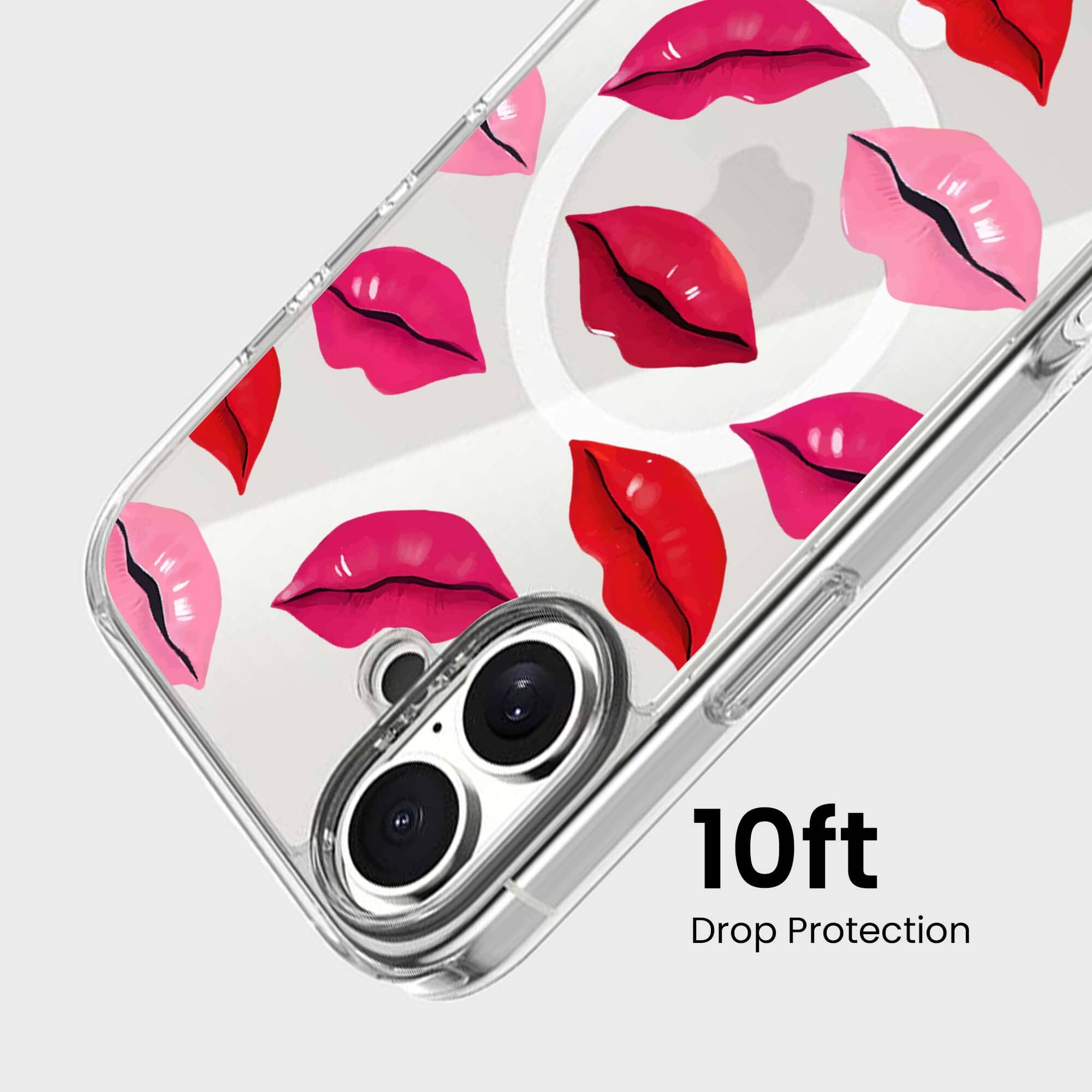 MagSafe iPhone 16 Lips Design Clear Case